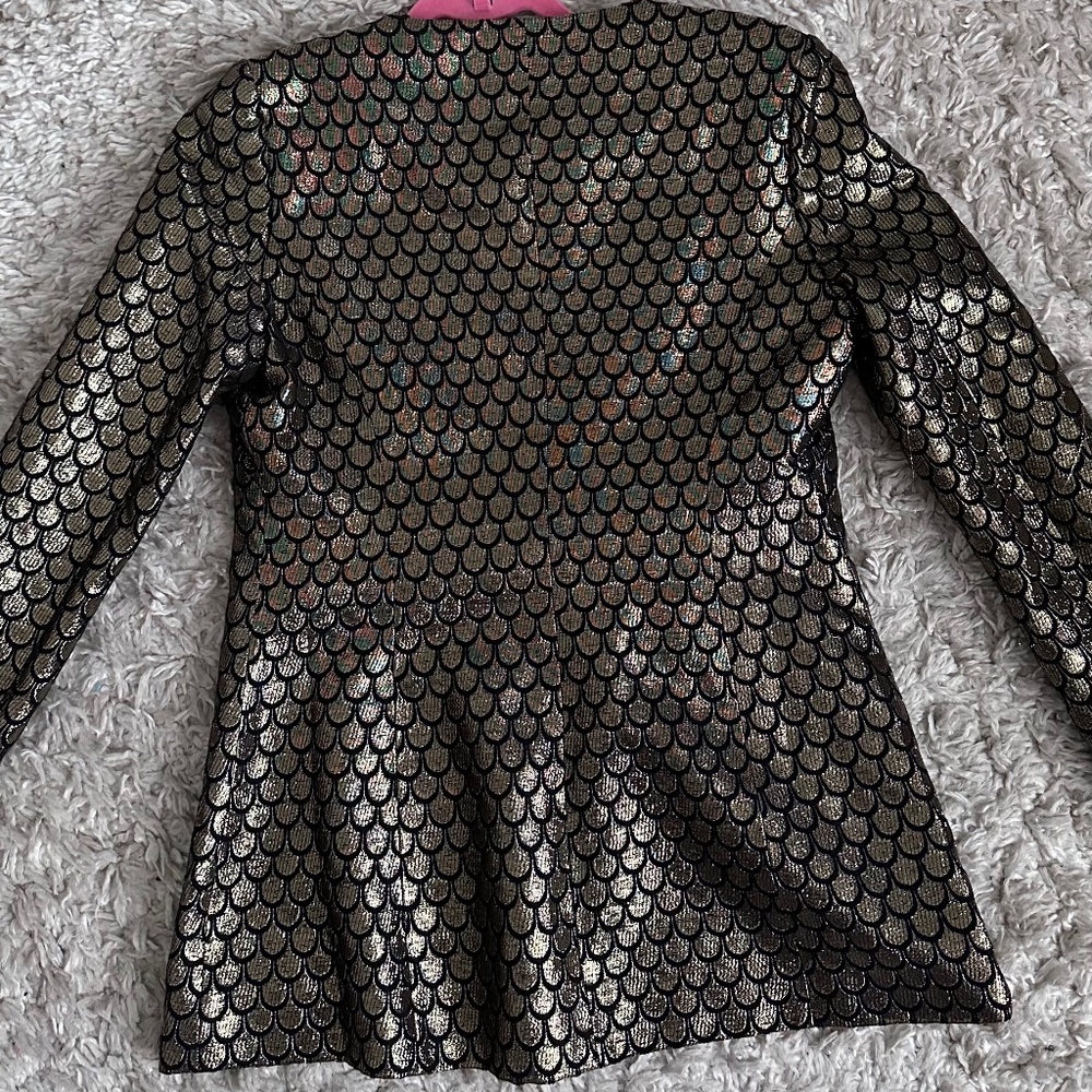 Golden Fish Scales Blazer